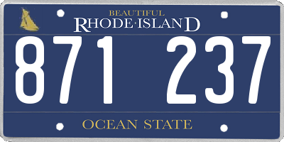 RI license plate 871237