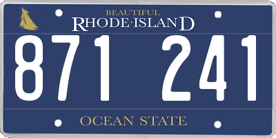 RI license plate 871241