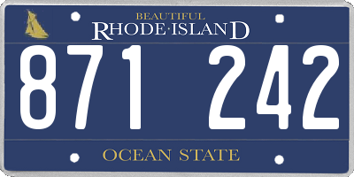 RI license plate 871242