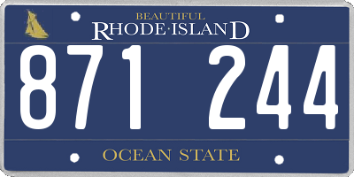 RI license plate 871244