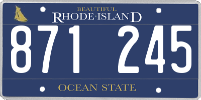 RI license plate 871245