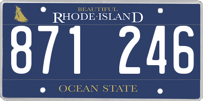 RI license plate 871246
