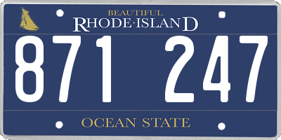 RI license plate 871247