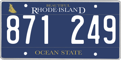 RI license plate 871249