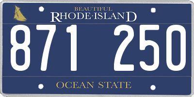 RI license plate 871250
