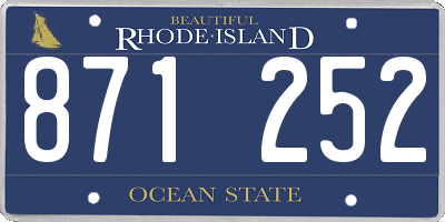 RI license plate 871252