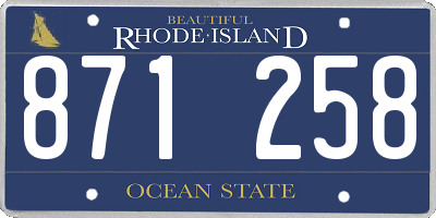 RI license plate 871258