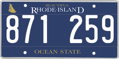 RI license plate 871259