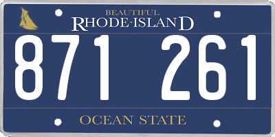 RI license plate 871261