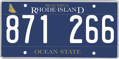 RI license plate 871266