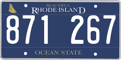 RI license plate 871267