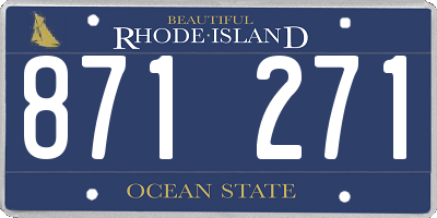 RI license plate 871271