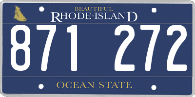 RI license plate 871272