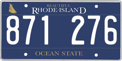 RI license plate 871276