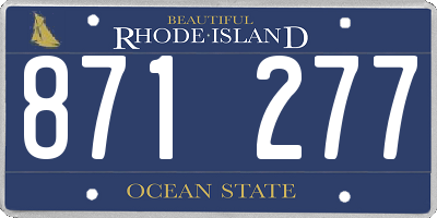 RI license plate 871277