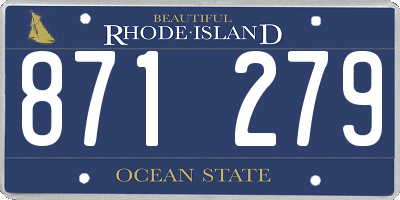RI license plate 871279