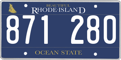 RI license plate 871280