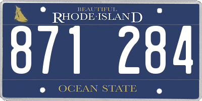 RI license plate 871284