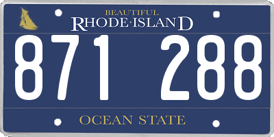 RI license plate 871288