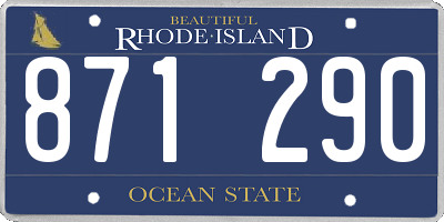 RI license plate 871290