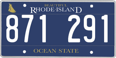 RI license plate 871291