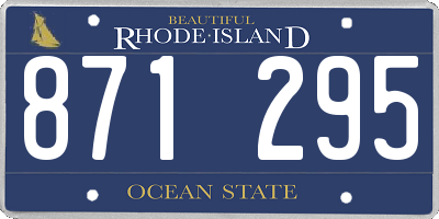 RI license plate 871295