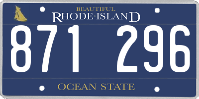 RI license plate 871296
