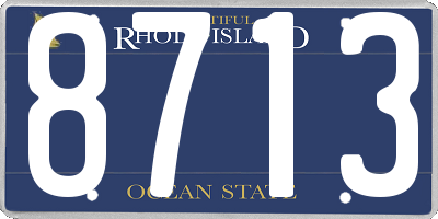 RI license plate 8713