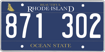 RI license plate 871302