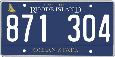 RI license plate 871304