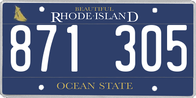 RI license plate 871305