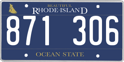 RI license plate 871306
