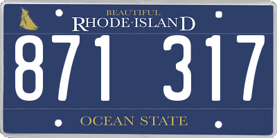 RI license plate 871317