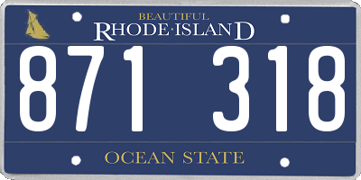RI license plate 871318