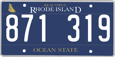 RI license plate 871319