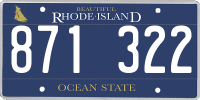 RI license plate 871322