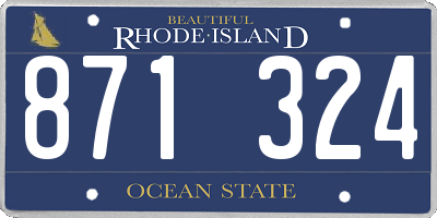 RI license plate 871324