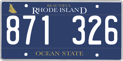 RI license plate 871326
