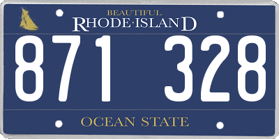 RI license plate 871328