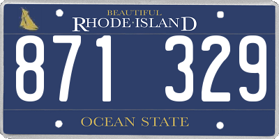 RI license plate 871329