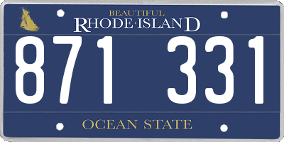 RI license plate 871331