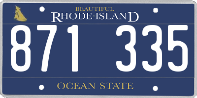 RI license plate 871335