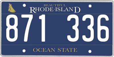 RI license plate 871336