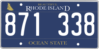 RI license plate 871338