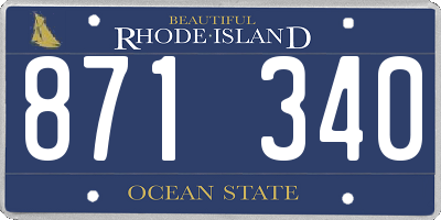 RI license plate 871340