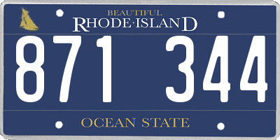 RI license plate 871344