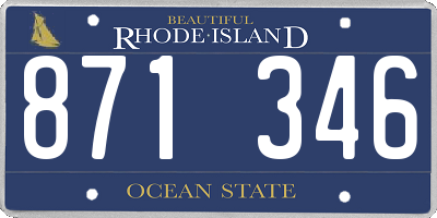 RI license plate 871346