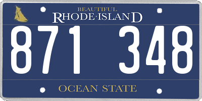 RI license plate 871348