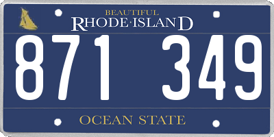 RI license plate 871349