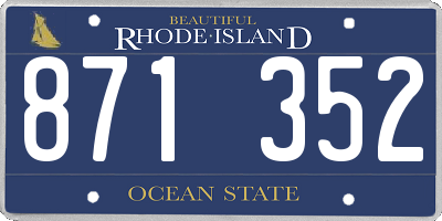 RI license plate 871352